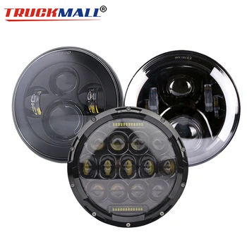 

7inch Round Led Headlight High Low Beam Light Halo Ring Amber Turn Signal Headlamp For Jeep Wrangler Off Road lada niva 4x4