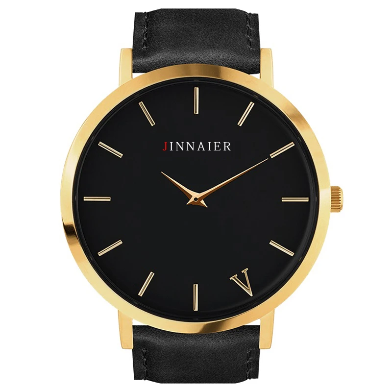 Quartz font b Watch b font Men font b Women b font Famous Brand Gold Leather