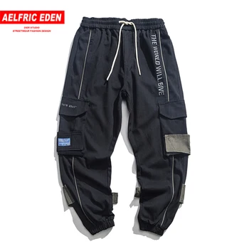 

Aelfric Eden Spring Fashion Straight Trouser Multi-pocket Pants Men Color Contrast Casual Sweatpant Hip Hop Streetwear Joggers