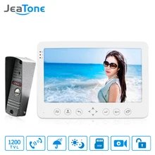Best Offers JeaTone 7" Built-in Memory 1 Outdoor Camera 1 Monitor Video Intercom DoorPhone Doorbell Intercom waterproof Multi-languages menu