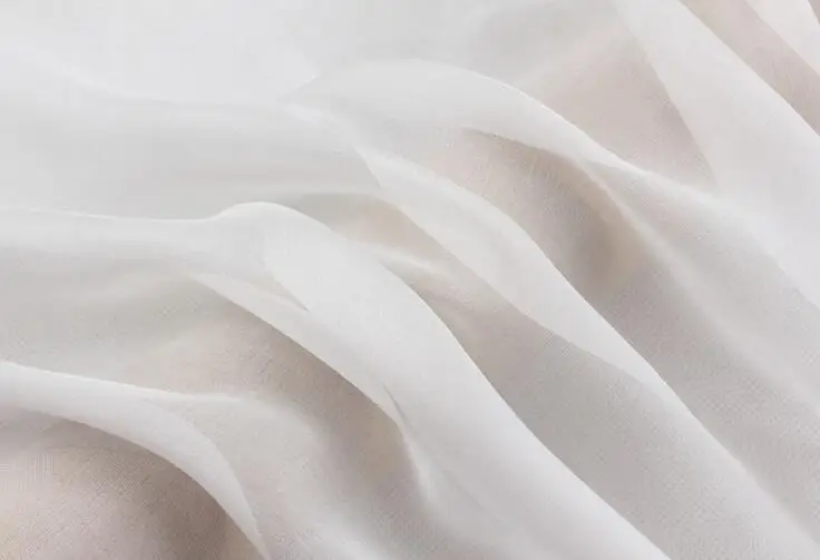 Howmay чистый шелк ткань шифон 5,5 момме 5" 140 см натуральный белый прозрачный тюль ткань Сделай Сам ручной работы или платье шарф