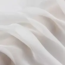 Howmay чистый шелк ткань шифон 5,5 момме 5" 140 см натуральный белый прозрачный тюль ткань Сделай Сам ручной работы или платье шарф
