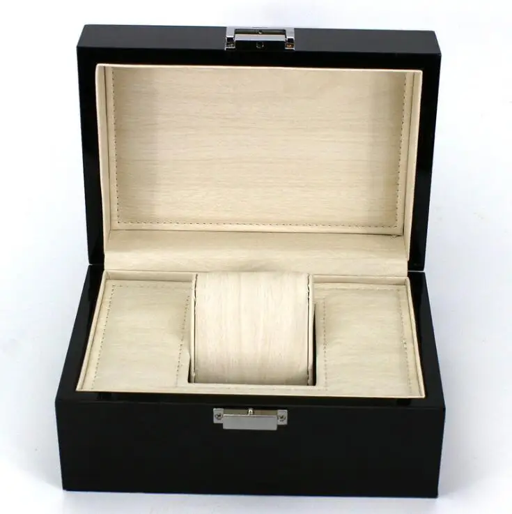 

High Quality Watch box wood watch jewelry jewelry light paint wooden boxCollection Storage Organizer Wristwatch Box Holder