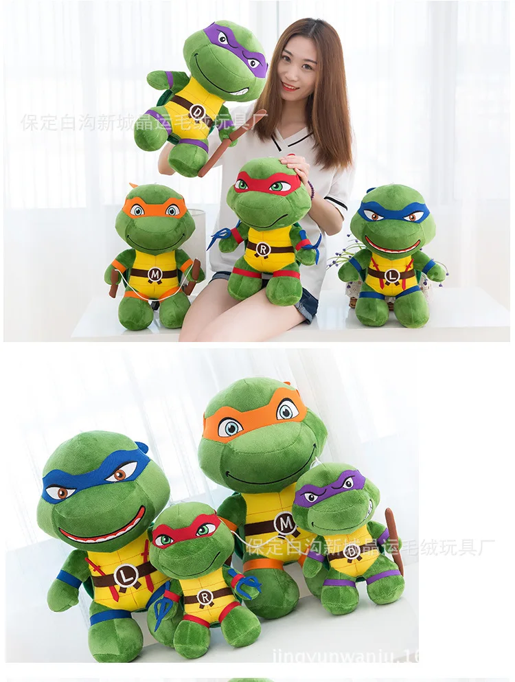 35-55cm Japanese Anime Characters Ninjaed God Turtle Plush Toy Tortoise Stuffed Animal Creative Birthday Gift Children Gifts