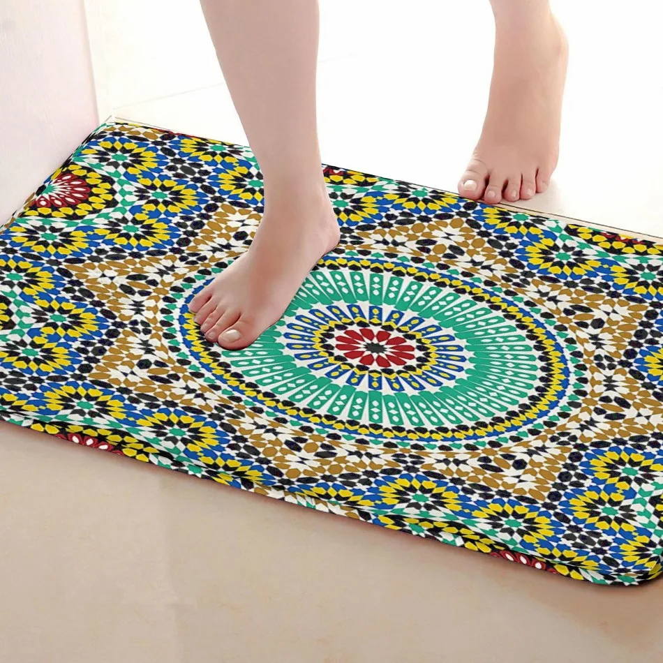 Круглый Стиль Коврик для ванной комнаты, смешной Противоскользящий коврик для ванной, занавески для душа s аксессуары, соответствующие вашей душевой занавеске