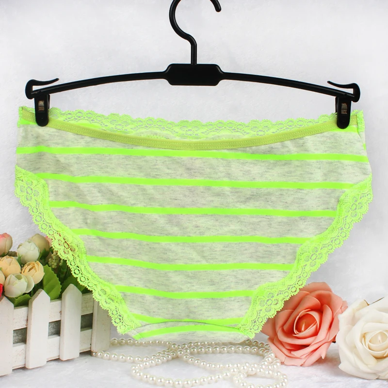 Hot Sexy Thong Petite Culotte Femme Briefs Women's Cotton Underwear Striped Sweet Dot Sexy Lace Panties For Women  (4)