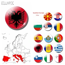 The Republic of Albania National Flag 30 MM Fridge Magnet Glass Cabochon Magnetic Refrigerator Stickers Note Holder Home Decor The Republic of Albania National Flag 30 MM Fridge Magnet Glass Cabochon Magnetic Refrigerator Stickers Note Holder Home Decor