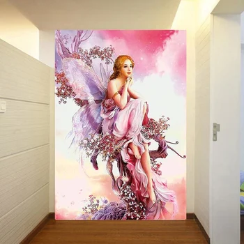 

5d DIY Creative Beautiful Diamond Painting Cross Stitch Ang Square Diamond Painting Partial Diamond Fairy & Wizard Embroidery