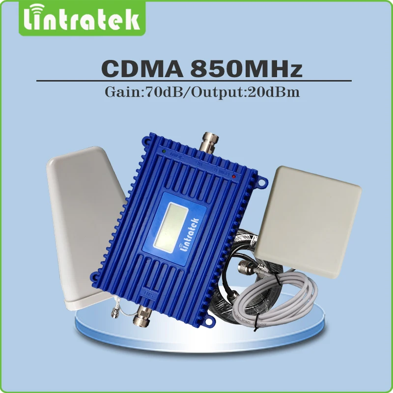 

CDMA 850MHz mobile signal booster Gain 70dB LCD display 850Mhz CDMA signal repeater amplifier full set with Antenna @8.7