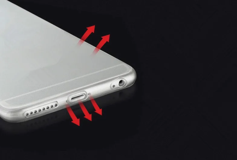 Ультратонкий прозрачный ТПУ чехол для iPhone 5 5S 5C 4 4s 6 S Plus 7 2017 кристальная задняя