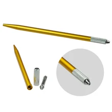 20 штук микроблейдинг tebori ручка ручной набор для перманенного макияжа бровей ручка для иглы для бровей, как 1RL 3RL инструменты для микроблейдинга