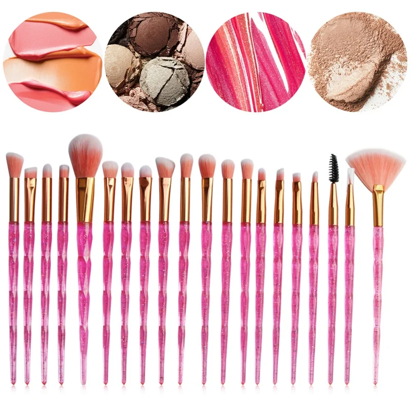 20Pcs/set Makeup Brushes Set Cosmetic Powder Foundation Eye Shadow Lip Eyebrow Colorful Professional Makeup Brush Kit