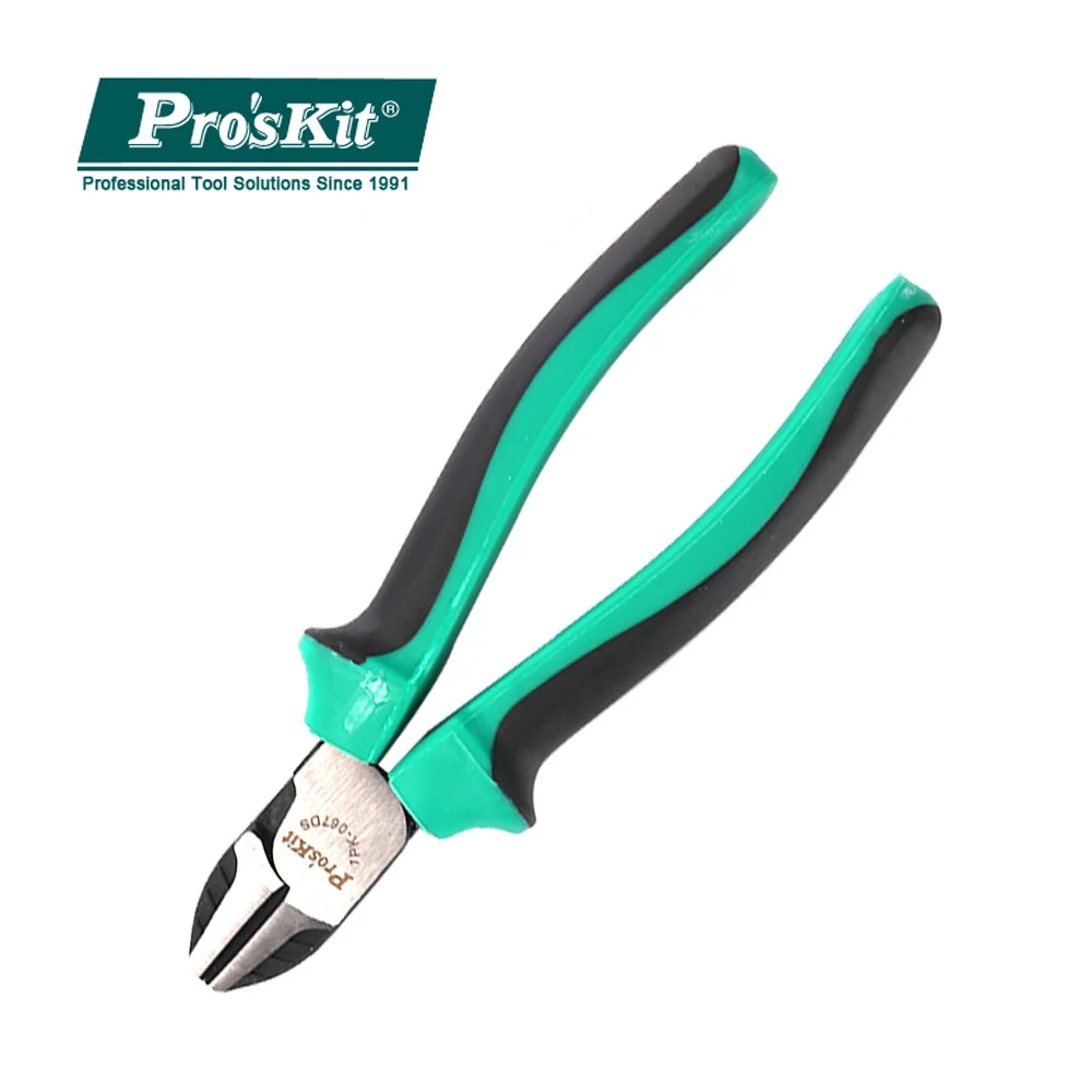 1PK-067DS Pro'sKit Double Color Diagonal Pliers Wire Cutters Cutting Pliers Wire Cable Cutting Electrician Pliers Wire Nipper