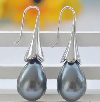 

shitou 00732 20mm black shell pearl Morning glory hook earring discount 40%