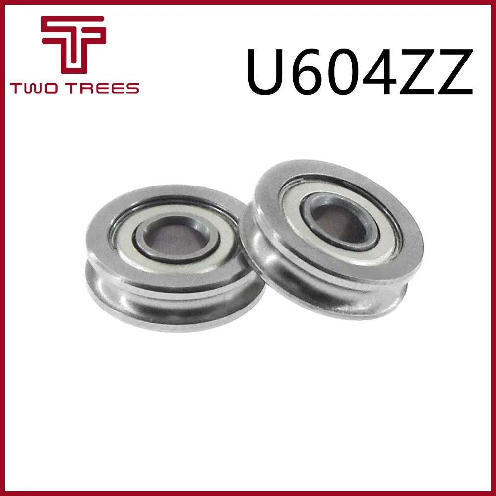 

20pcs/lot U604ZZ 4*13*4mm U-shaped Bearing Extruder Round Wheel Gear Fitting Pulley Aluminium Part for 3D Printer part u ditch