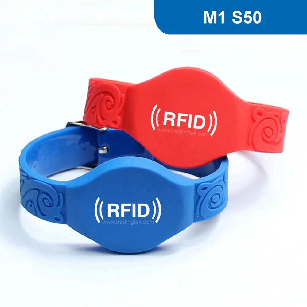 Wb06 rfid браслет силиконовый браслет rfid для контроля доступа 13.56 мГц 1 К байт R/W ISO14443A с MF 1 К S50 чип