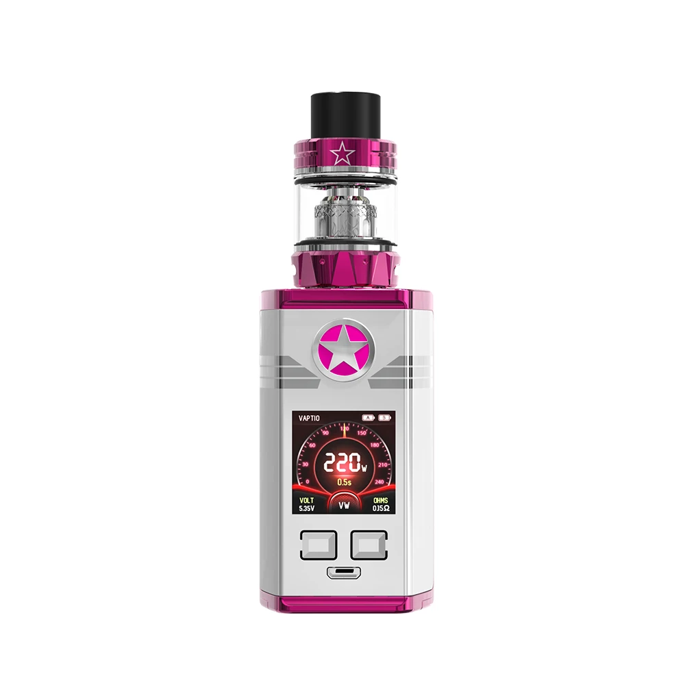 Authentic Electronic Cigarette Vaptio CAPT'N Kit 2.0ml/4.0ml AtomizerTop filling with 220w box mod Fitted TFV8 Baby/TFV12 Tank Authentic Electronic Cigarette Vaptio CAPT'N Kit 2.0ml/4.0ml AtomizerTop filling with 220w box mod Fitted TFV8 Baby/TFV12 Tank