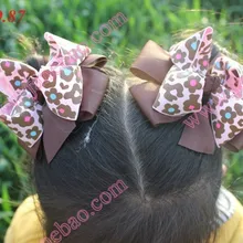 310 шт бутиковые банты для волос 4," Бутик слоистых бантов для волос девушки банты для волос смешанные цвета
