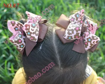 

free shipping 310pcs Boutique hair bows 4.5'' Boutique layered hair bow Girl hair bows mix colors