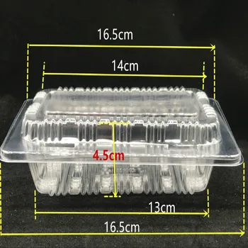 

100pcs Disposable snack cake baking bakery fruit plastic box environmental protection blister boxes