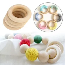 Деревянные поделки своими руками разъемы круги из натурального дерева кольца, 5 шт./набор, 35/55/70 мм деревянные Цвет деревянные кольца пряжки ювелирные изделия DIY аксессуары