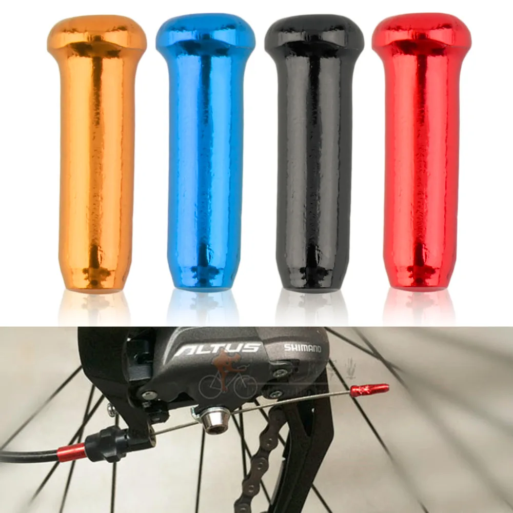 100pcs Bicycle Brake Wire End Cap MTB Road Bike Brake Cable Cap End Tips Crimp