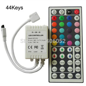 

1pcs/set DC12V 44Keys IR RGB Controller for Support SMD 5050 3528 RGB Strip Lights