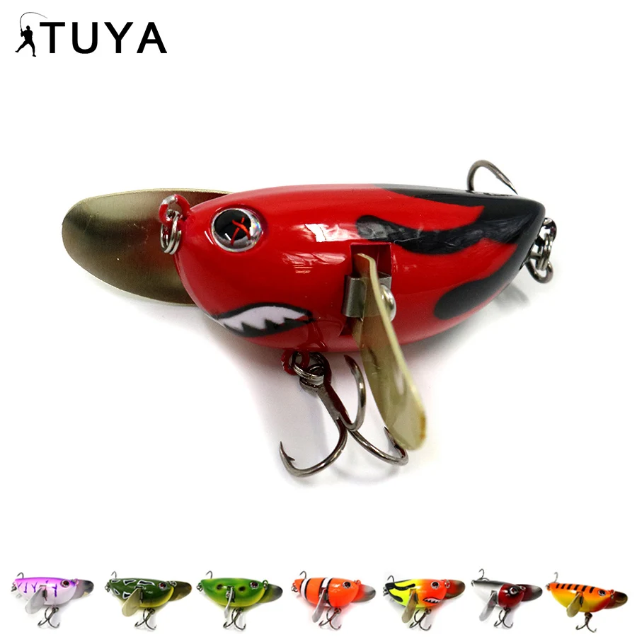 

TUYA 8pcs/set Floating Topwater Popper Fishing Lures whopper plopper Metal Wobblers Minnow Hard Lure troll Top water Crankbait