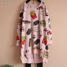 82 плюс размер Весенняя женская футболка с длинным рукавом большая свободная рубашка хлопок принт длинный дизайн Базовая женская рубашка Топы