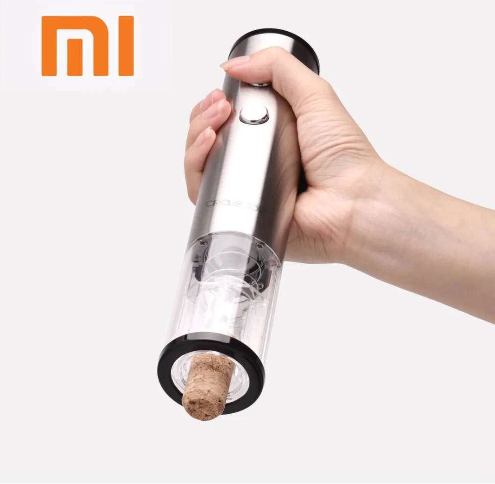 

Xiaomi Mijia Automatic Red Wine Bottle Opener Electric Corkscrew Foil Cutter Cork Out Tool 6S Open box xmas christmas gift