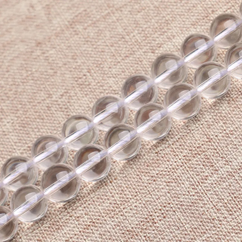 

Natural 6A Quality Clear Crystal Beads 4/6/8/10/12/14mm Size 15.5'' Long Strand for Jewelry Bracelet Earrings Making