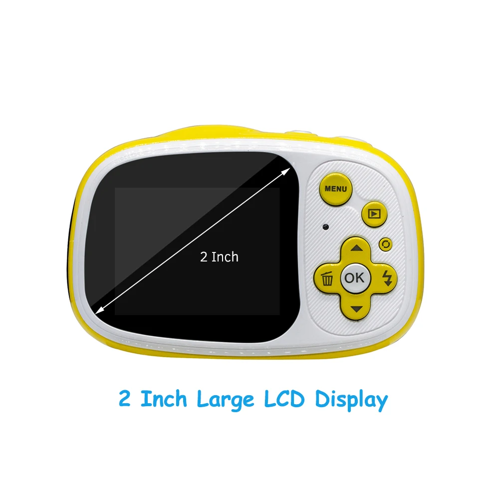 

Mini Kids Digital Camera LCD Display 3 Meters Waterproof Built-in Rechargeable Lithium Battery Birthday Festival Gift for kids