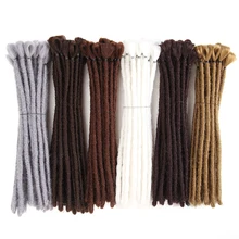 

SAMBRAID Short Dreads Crochet Braid Hair Handmade Dreadlocks Hair Extensions 12 inch Reggae Synthetic Hair Braiding Hair For Men