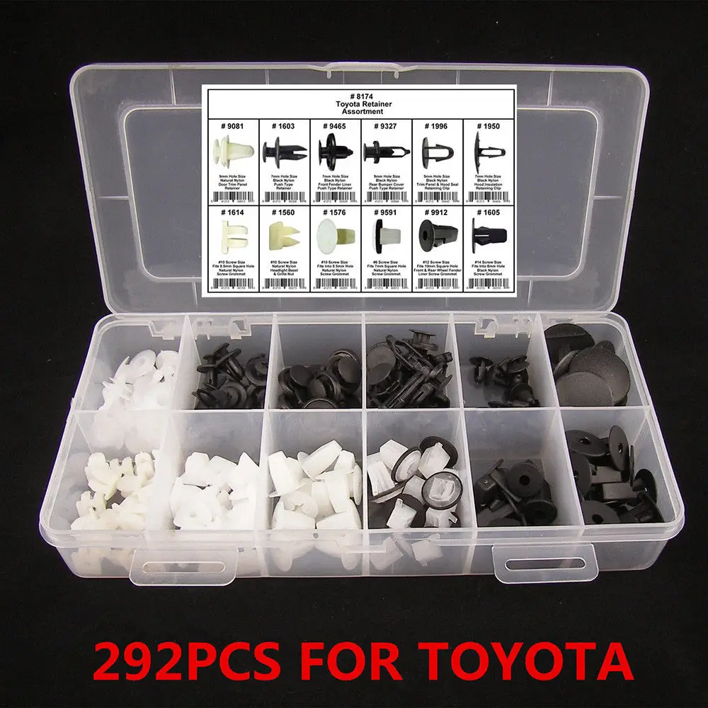 Car Auto Truck Bumper Fender Rivet Fasteners Push Clips for TOYOTA 292Pcs/Set|Auto Fastener & Clip| - AliExpress