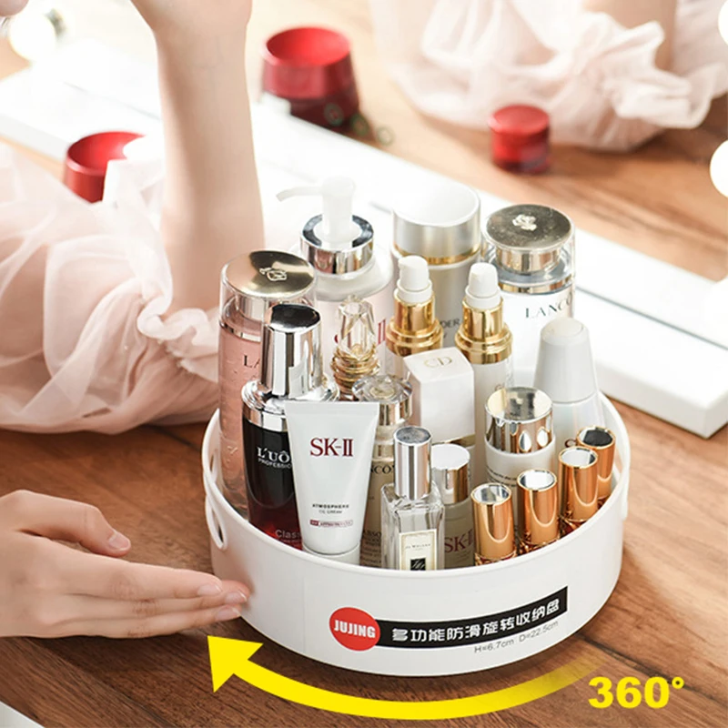 360 للتدوير البلاستيك ماكياج المنظم التجميل الحاويات صينية المكياج حامل صناديق سلة فرشاة سطح المكتب الحمام حقيبة للتخزين 360 للتدوير البلاستيك ماكياج المنظم التجميل الحاويات صينية المكياج حامل صناديق سلة فرشاة سطح المكتب الحمام حقيبة للتخزين