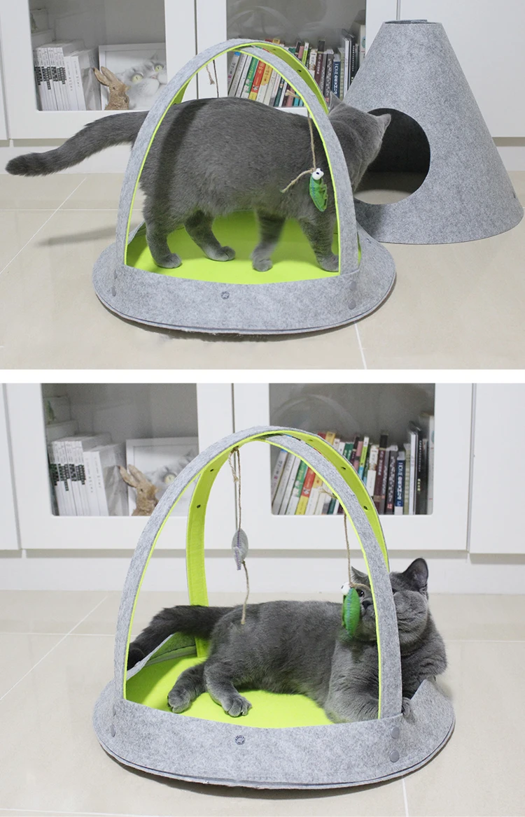 APAULAPET Cat играть дома чувствовал ПЭТ кровать детская площадка с Кошкин дом игрушка для кошки Забавные игрушки кровать