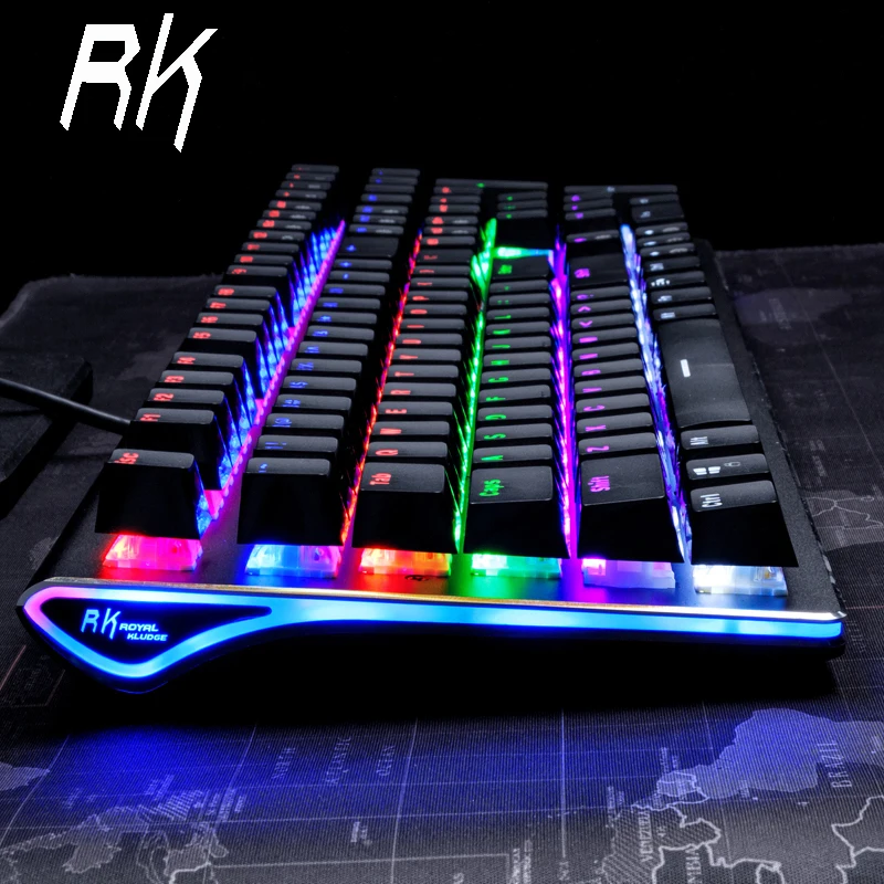 

Royal Kludge RK Side 108 108 Keys RGB USB Wired Mechanical Gaming Keyboard Brown Switch AKRO - Brown Switch Professional Edition