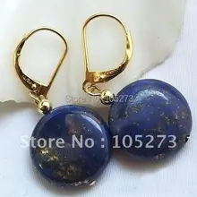 Природа 14 мм Lapis монета из лазурита кольца-подвески с бусинами женские ювелирные изделия горячая Распродажа Новинка FN1736