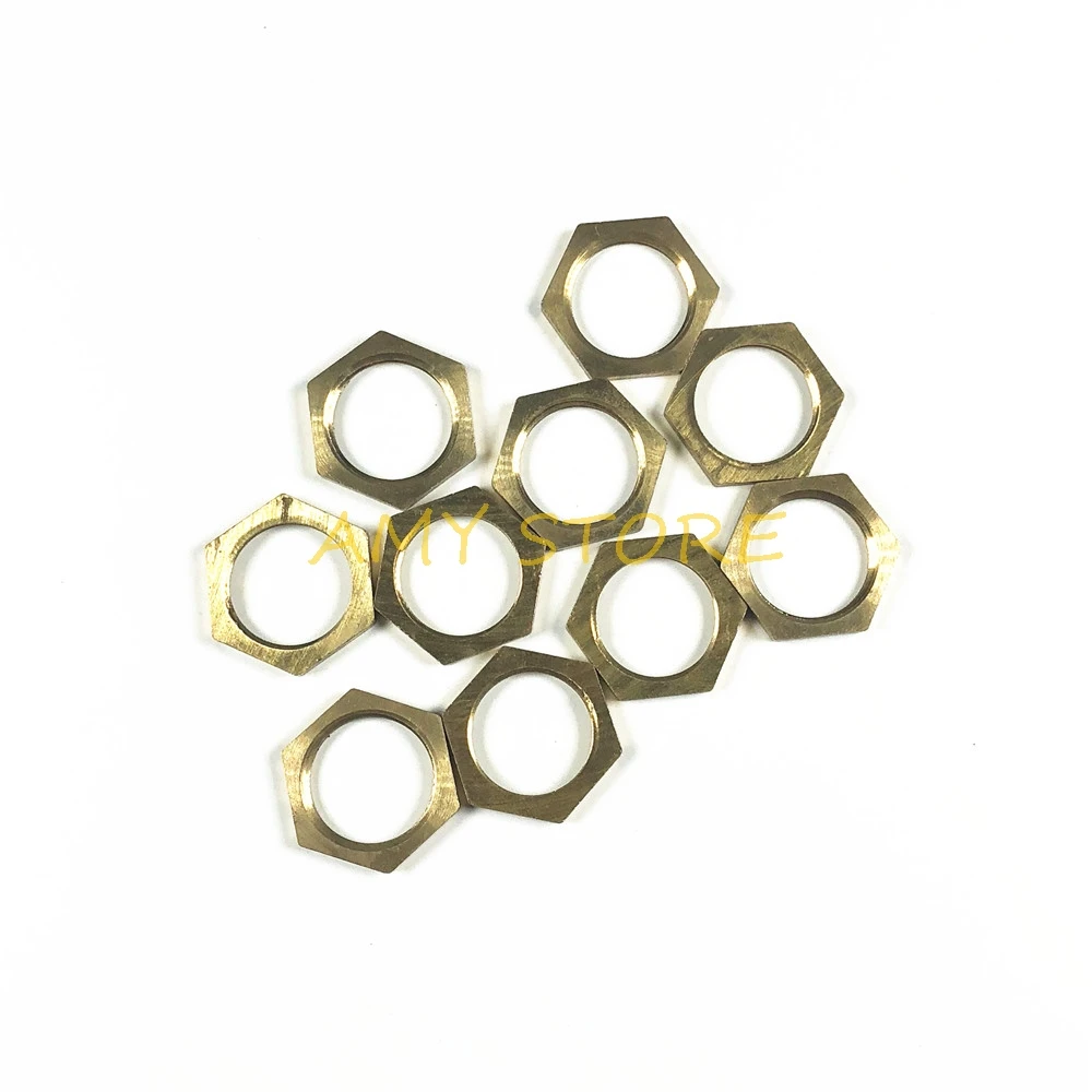 

Lot10 Brass Hex Lock Thin Nuts Pipe Fitting 1/8" BSP Female Threaded