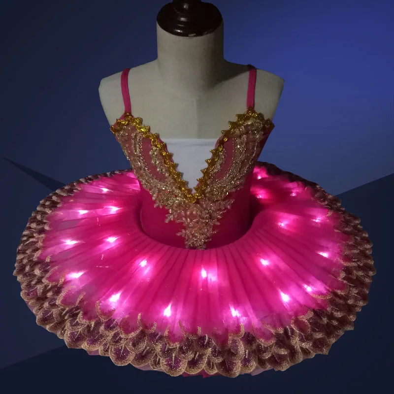 

Professional LED light Tutu Kids Ballet Costume Ballerina Dress Kids Halloween Stage Children Party Dress Costume Outfit