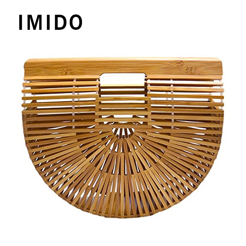 

Fashion Bamboo Handbag for Lady Hollow Out Bags for Women Vintage Female Tote Designer Beach Bag High Quality Women's Bags