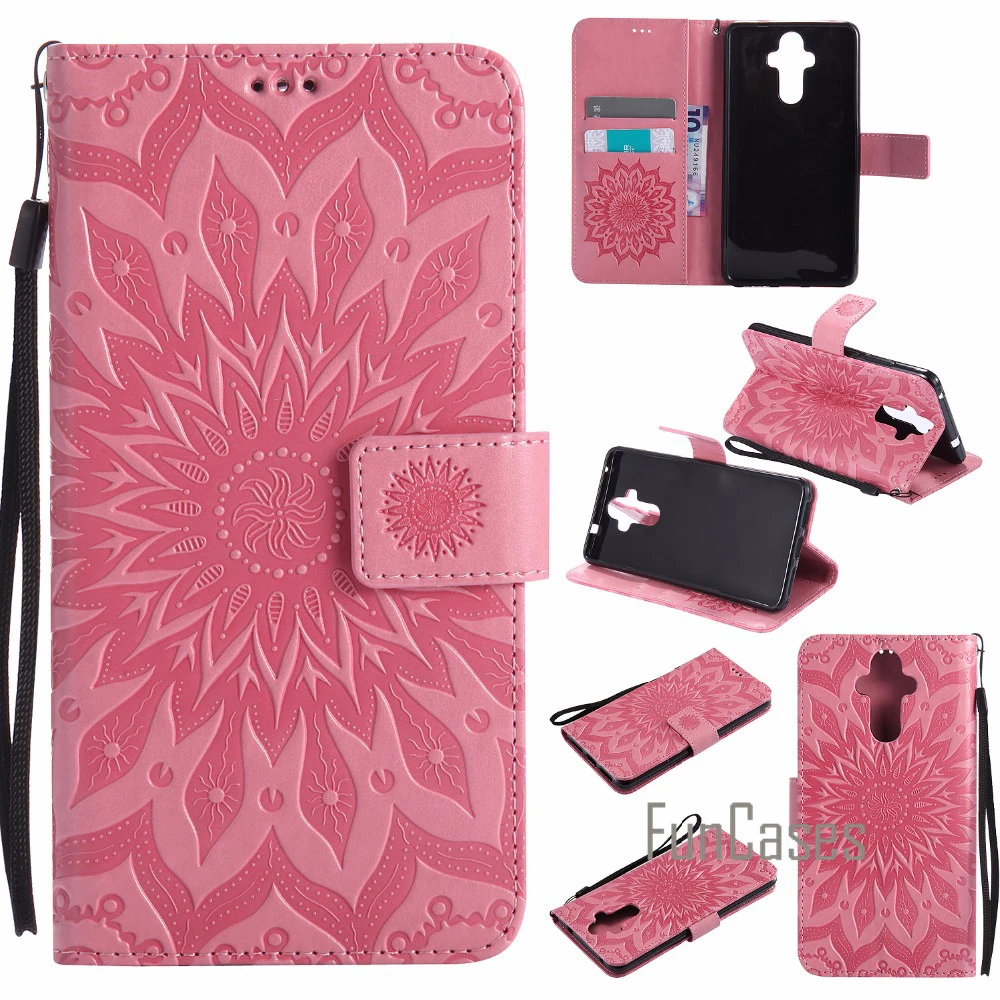 Рельефный узор случае СПС Fundas Huawei Коврики 9 чехол Coque 5.9 дюймов + держателей карт