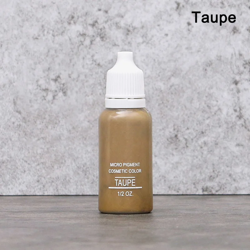 taupe Высокое качество 15 мл микроблейдинг жидкий пигмент для полупостоянных губ бровей подводка для глаз - Цвет: taupe