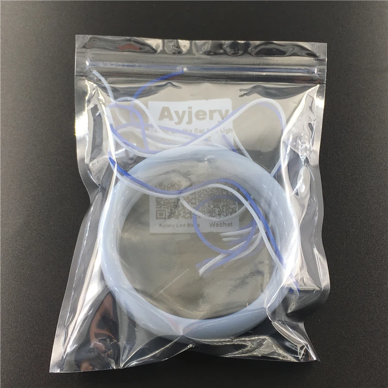 1 пара Ангельские глазки 12V 24VDC Дневной светильник 2835 SMD мотоцикла 60 мм 70 80 90 95 100 110