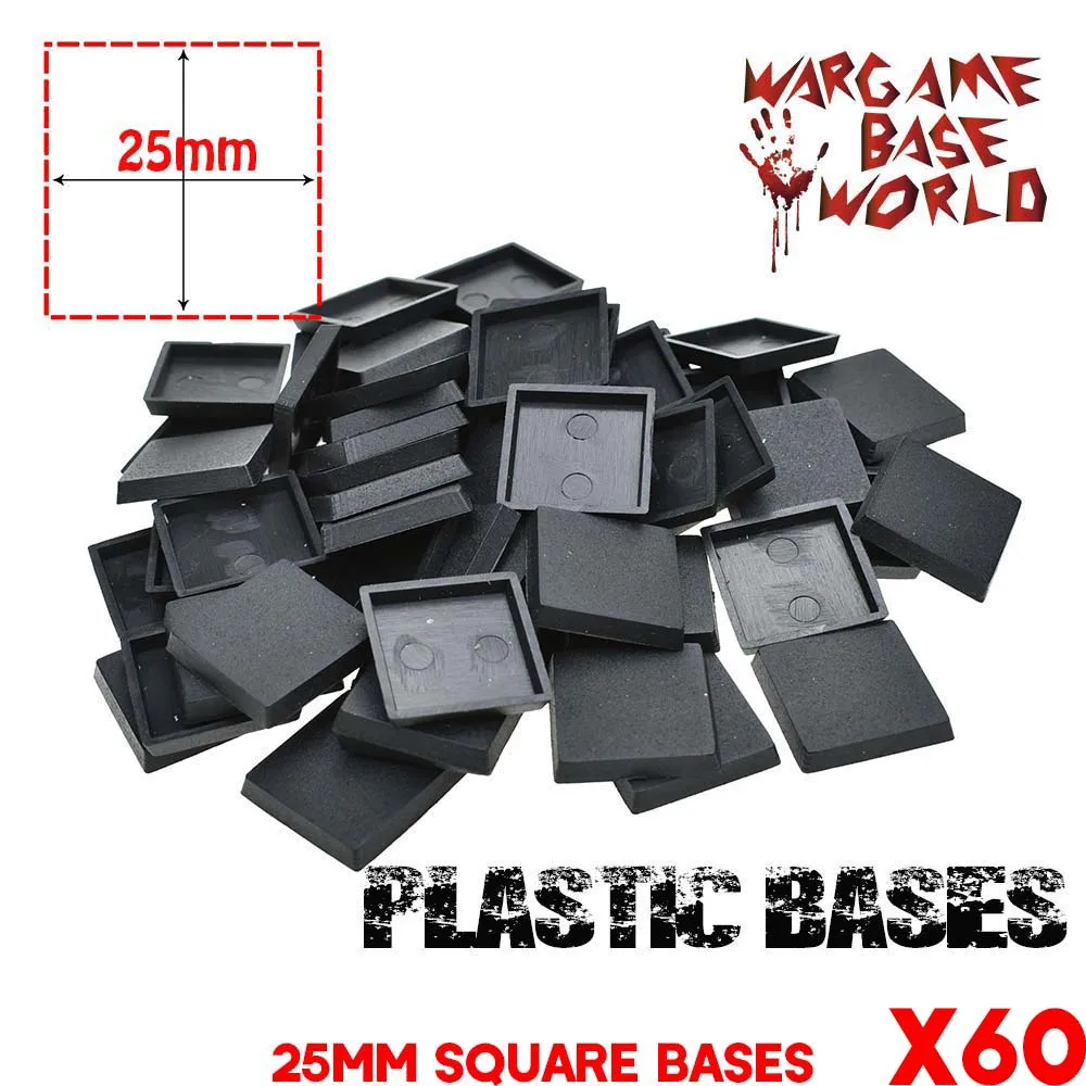 

60x25mm Square Bases for Miniatures and wargame model bases