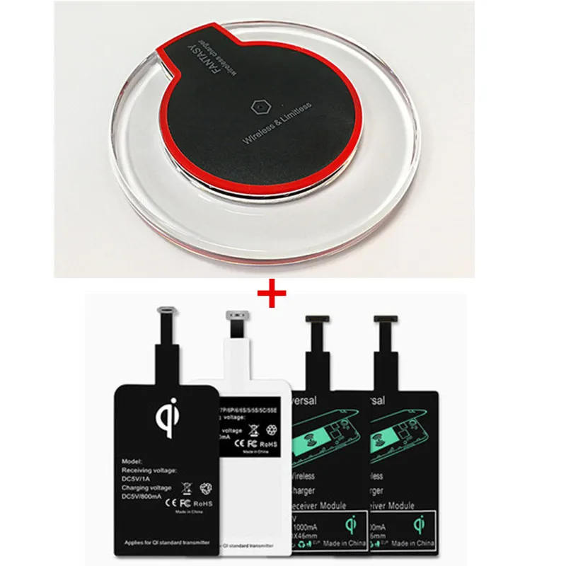 Qi беспроводной зарядный комплект передатчик зарядное устройство адаптер приемник Pad катушка тип-c Micro USB Комплект для iPhone Xiaomi huawei