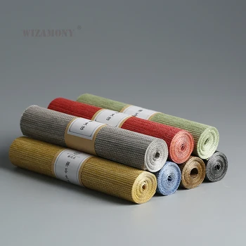 

1PCS WIZAMONY Waterproof tea tray napkin cloth chinese kung fu tea set japanese dry brew tea chaxi tea table runner