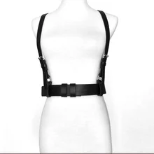 Кожаные ремни, сексуальные женские, темно-рок уличные ремни, ремни для тела, крутой воротник вокруг шеи, регулируемые пряжки, поясные ремни, подарок