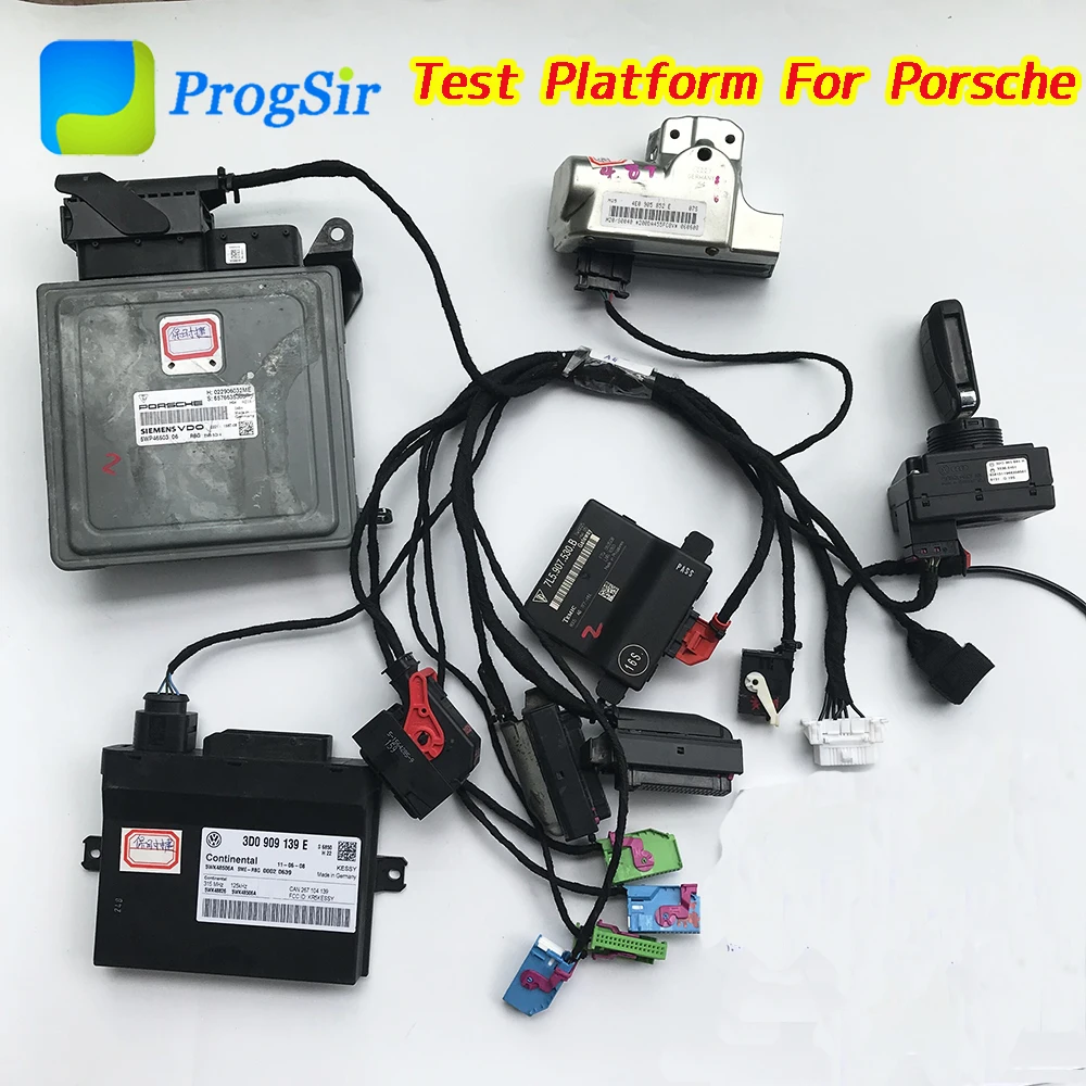 

Test Platform Full Set For Porsche Come With IMMO Box, Engine Computer, Gateway, Kessy, Steering Lock, Test Cable