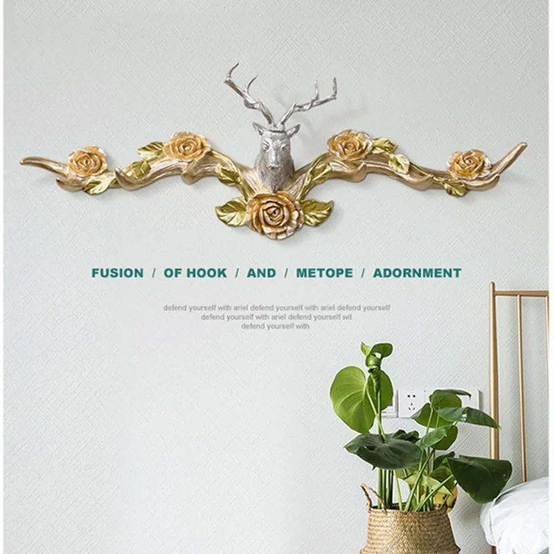 

American Style Deer Bird Decorative Key Hook, Wall Hanging Resin Crafts, Wall Decoration Hanger Wall Decoration R1262